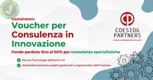 Grafica per il nuovo voucher per consulenza in innovazione per le imprese